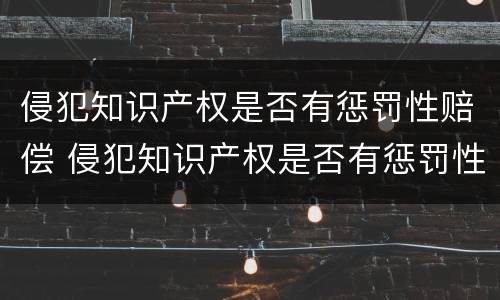 侵犯知识产权是否有惩罚性赔偿 侵犯知识产权是否有惩罚性赔偿责任