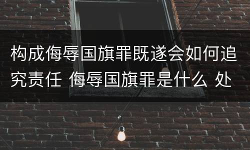 构成侮辱国旗罪既遂会如何追究责任 侮辱国旗罪是什么 处分