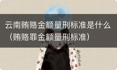 云南贿赂金额量刑标准是什么（贿赂罪金额量刑标准）