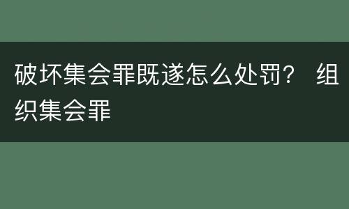 破坏集会罪既遂怎么处罚？ 组织集会罪