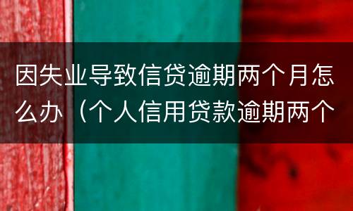 因失业导致信贷逾期两个月怎么办（个人信用贷款逾期两个月后果）