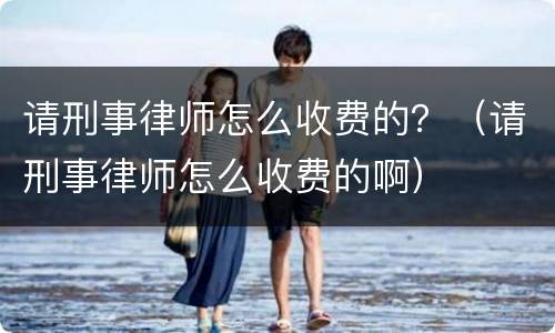 请刑事律师怎么收费的？（请刑事律师怎么收费的啊）