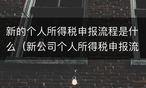 新的个人所得税申报流程是什么（新公司个人所得税申报流程）