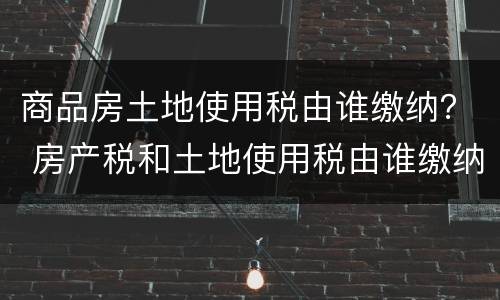 商品房土地使用税由谁缴纳？ 房产税和土地使用税由谁缴纳