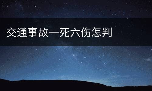 交通事故一死六伤怎判