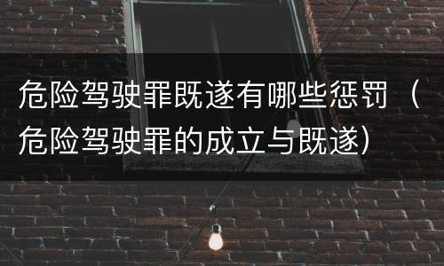 危险驾驶罪既遂有哪些惩罚（危险驾驶罪的成立与既遂）