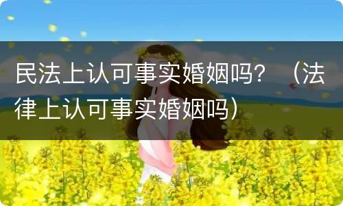 民法上认可事实婚姻吗？（法律上认可事实婚姻吗）