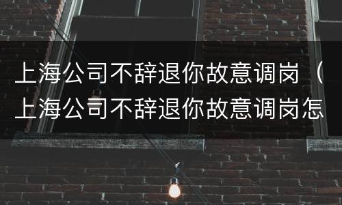 上海公司不辞退你故意调岗（上海公司不辞退你故意调岗怎么办）