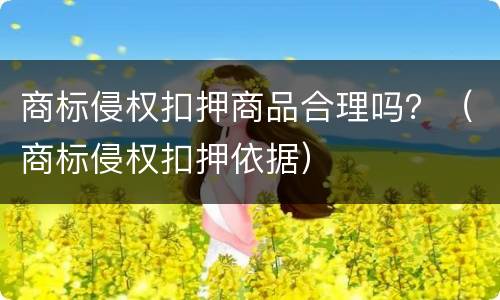 商标侵权扣押商品合理吗？（商标侵权扣押依据）