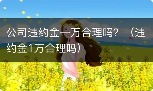 公司违约金一万合理吗？（违约金1万合理吗）