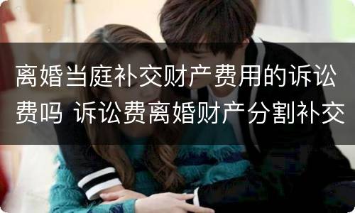 离婚当庭补交财产费用的诉讼费吗 诉讼费离婚财产分割补交诉讼费