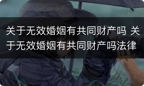 关于无效婚姻有共同财产吗 关于无效婚姻有共同财产吗法律规定