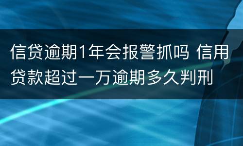 信贷逾期1年会报警抓吗 信用贷款超过一万逾期多久判刑
