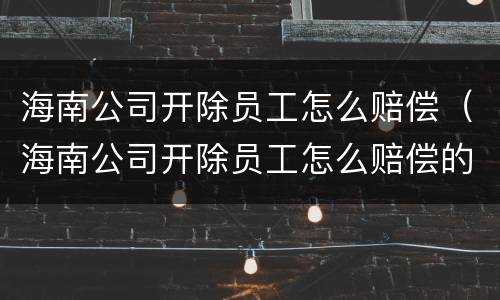海南公司开除员工怎么赔偿（海南公司开除员工怎么赔偿的）