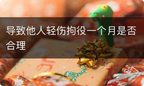 导致他人轻伤拘役一个月是否合理