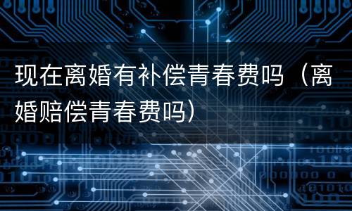 现在离婚有补偿青春费吗（离婚赔偿青春费吗）
