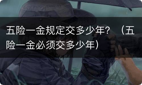 五险一金规定交多少年？（五险一金必须交多少年）