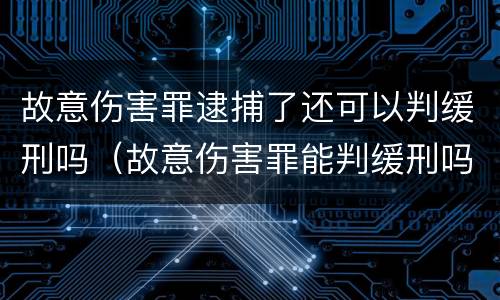 故意伤害罪逮捕了还可以判缓刑吗（故意伤害罪能判缓刑吗）