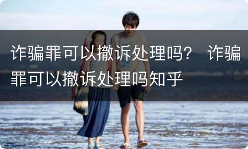 诈骗罪可以撤诉处理吗？ 诈骗罪可以撤诉处理吗知乎