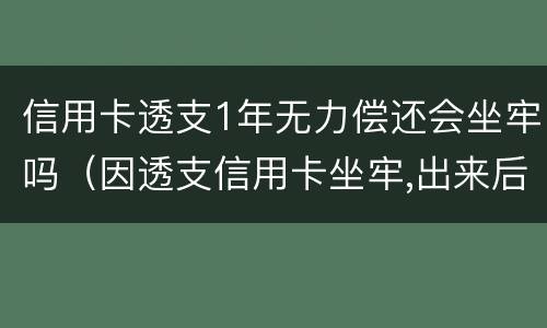 信用卡透支1年无力偿还会坐牢吗（因透支信用卡坐牢,出来后无力偿还怎么办）