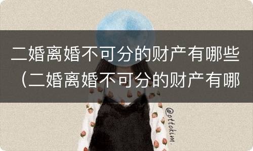 二婚离婚不可分的财产有哪些（二婚离婚不可分的财产有哪些问题）