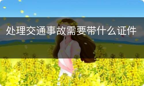 处理交通事故需要带什么证件
