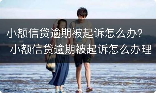 小额信贷逾期被起诉怎么办？ 小额信贷逾期被起诉怎么办理