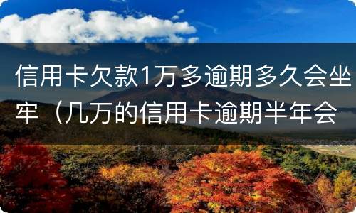 信用卡欠款1万多逾期多久会坐牢（几万的信用卡逾期半年会坐牢吗?）