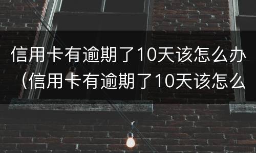 信用卡有逾期了10天该怎么办（信用卡有逾期了10天该怎么办理）