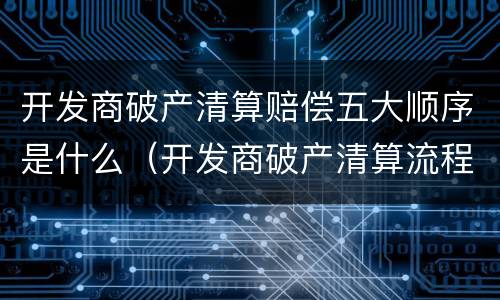 开发商破产清算赔偿五大顺序是什么（开发商破产清算流程）