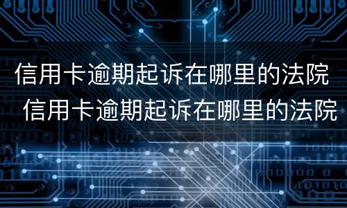信用卡逾期起诉在哪里的法院 信用卡逾期起诉在哪里的法院受理