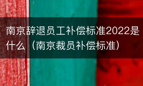 南京辞退员工补偿标准2022是什么（南京裁员补偿标准）