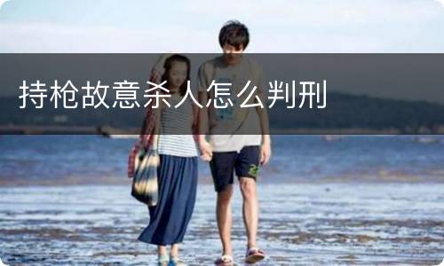 持枪故意杀人怎么判刑