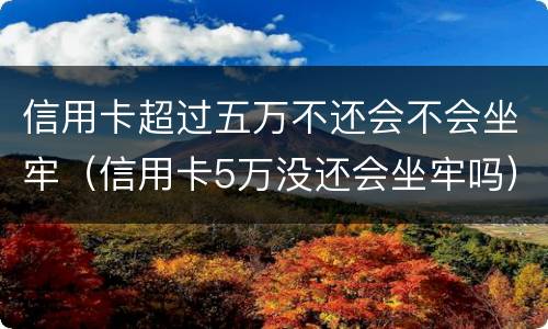 信用卡超过五万不还会不会坐牢（信用卡5万没还会坐牢吗）