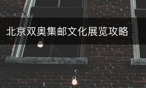 北京双奥集邮文化展览攻略