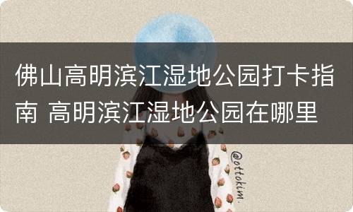佛山高明滨江湿地公园打卡指南 高明滨江湿地公园在哪里