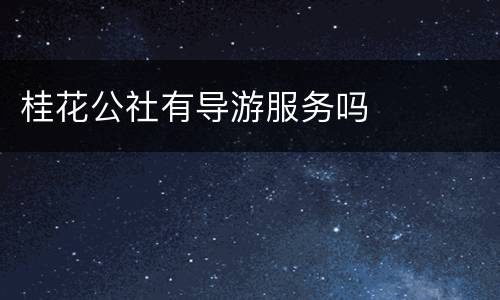桂花公社有导游服务吗