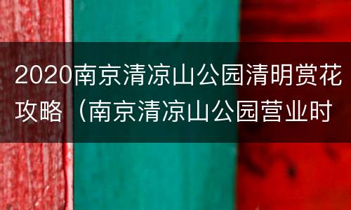 2020南京清凉山公园清明赏花攻略（南京清凉山公园营业时间）