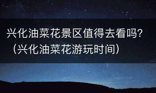 兴化油菜花景区值得去看吗？（兴化油菜花游玩时间）