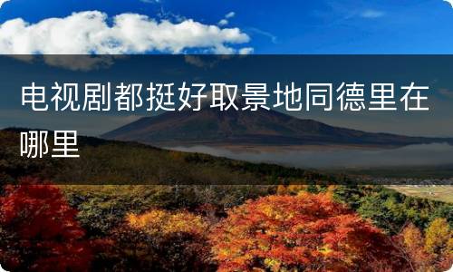 电视剧都挺好取景地同德里在哪里