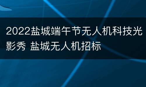 2022盐城端午节无人机科技光影秀 盐城无人机招标