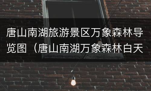 唐山南湖旅游景区万象森林导览图（唐山南湖万象森林白天好玩吗）
