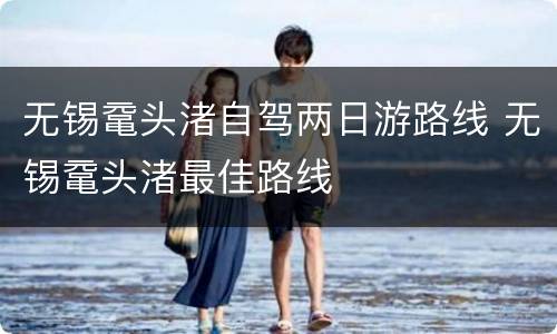 无锡鼋头渚自驾两日游路线 无锡鼋头渚最佳路线