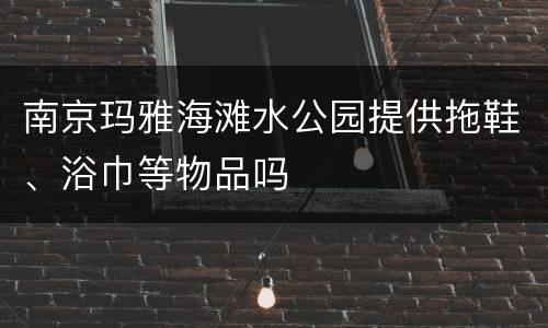 南京玛雅海滩水公园提供拖鞋、浴巾等物品吗
