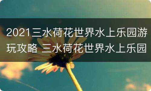 2021三水荷花世界水上乐园游玩攻略 三水荷花世界水上乐园开放时间
