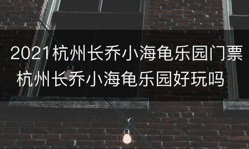2021杭州长乔小海龟乐园门票 杭州长乔小海龟乐园好玩吗