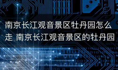 南京长江观音景区牡丹园怎么走 南京长江观音景区的牡丹园