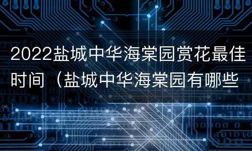 2022盐城中华海棠园赏花最佳时间（盐城中华海棠园有哪些好玩的）