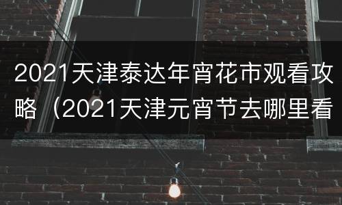2021天津泰达年宵花市观看攻略（2021天津元宵节去哪里看花灯）