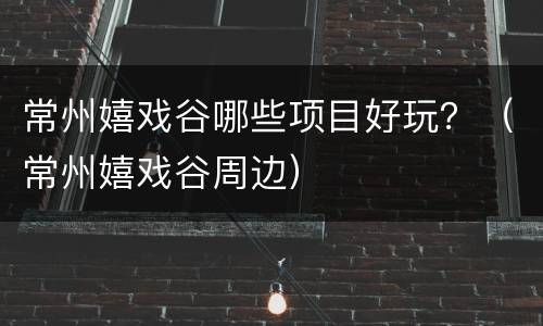 常州嬉戏谷哪些项目好玩？（常州嬉戏谷周边）